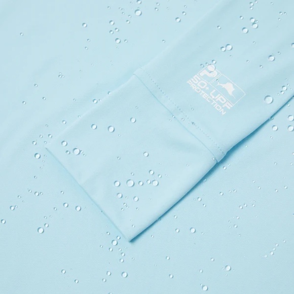 Pelagic Aquatek Hooded Fishing Shirt Women Medium Light Blue - Picture 4 of 4